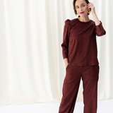 AVA rust satin leo